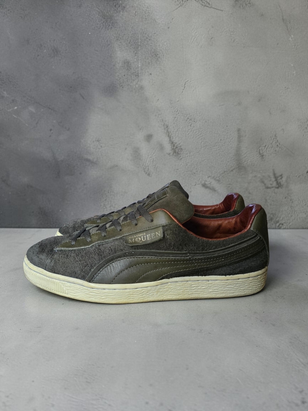 RARE Puma x Alexander Mcqueen Suede Sneaker Olive Sz Mens 9 (Fits Like 8.5)